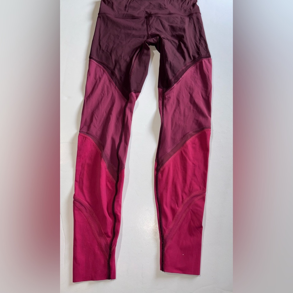 Lululemon Colour Me Ombre Tight Leggings Dark Adobe Blush Berry Violet Red 8